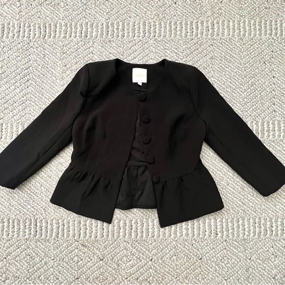 ModCloth Black Ruffle Blazer - Sz S - Picture 9 of 16